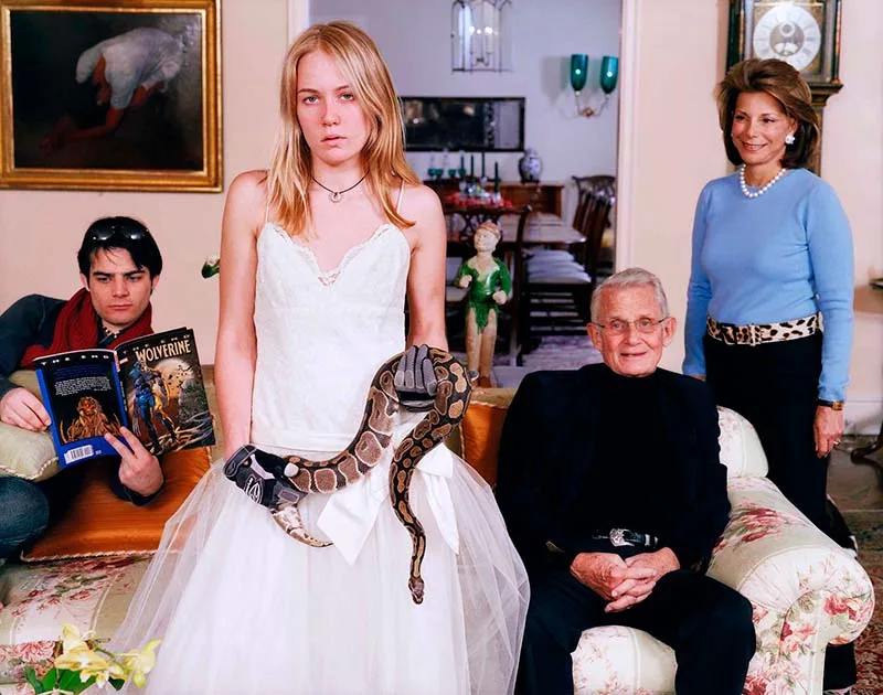 Tina Barney Family Commisson With Snake Close Up 2007 © Tina Barney, courtesy Kasmin, New York