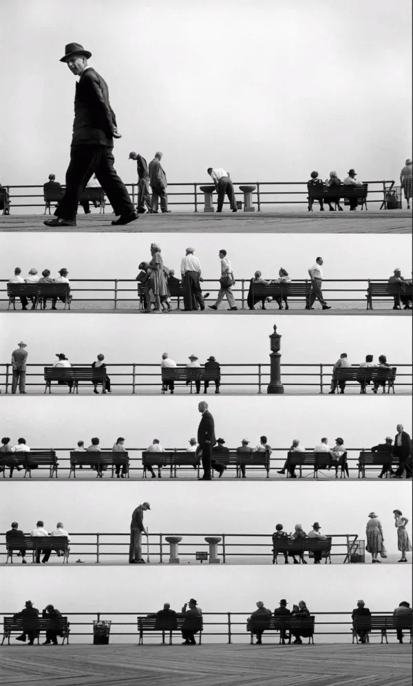 Boardwalk Sheet, Music Montage, 1952 - Harold Feinstein